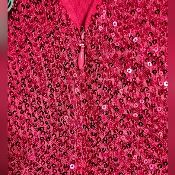 Pink Sequin Fringe Dress Womens Size Small - Picture 6 of 8